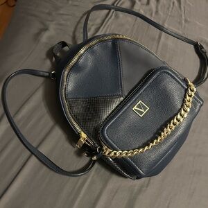 Victoria's Secret Midnight Blue Backpack with Gold Chain